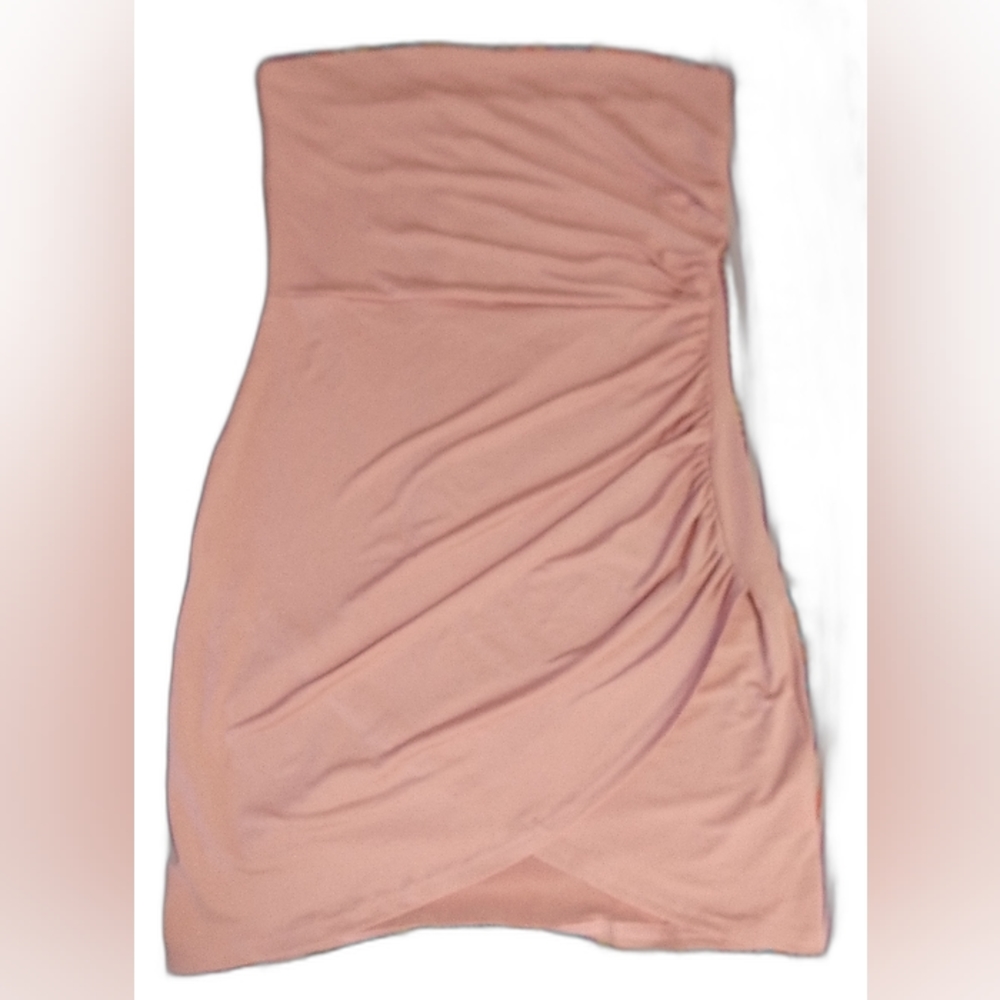 Shein strapless mini dress,old pink color, size S